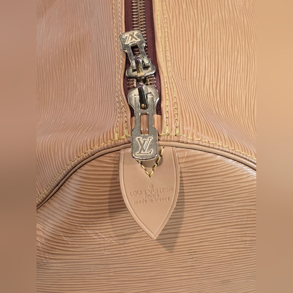 Louis Vuitton Epi Keepall 60 Tan Beige Brown Travel Bag Luggage Boston Speedy - Picture 13 of 16